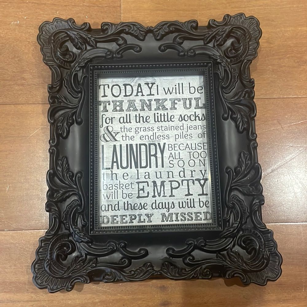 Laundry Small Frame With Text